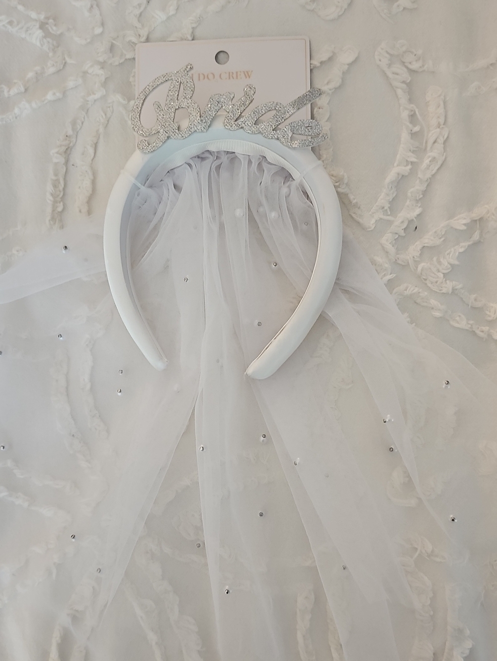Bridal 'Bride' Headband with White Veil